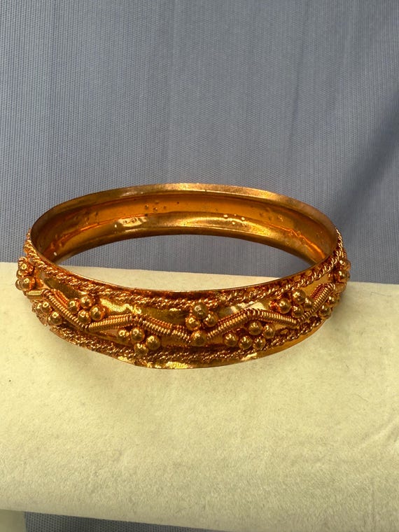 Vintage Solid Copper Wired Bracelet Bangle Bracel… - image 2