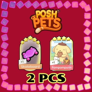 Monopoly Go Golden Blitz - Pompompurin / Monopatín (2 unidades por pedido)