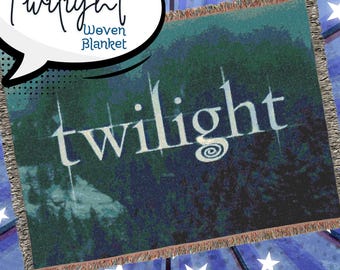 Twilight Woven Blanket  Twilight lovers The Whole Twilight Saga Cozy Vampire Movie Tapestry Throw