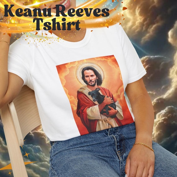 Keanu Reeves Saint T-Shirt, Unisex Tee, Softstyle Shirt, Celebrity Fan Clothing, Pop Culture Top