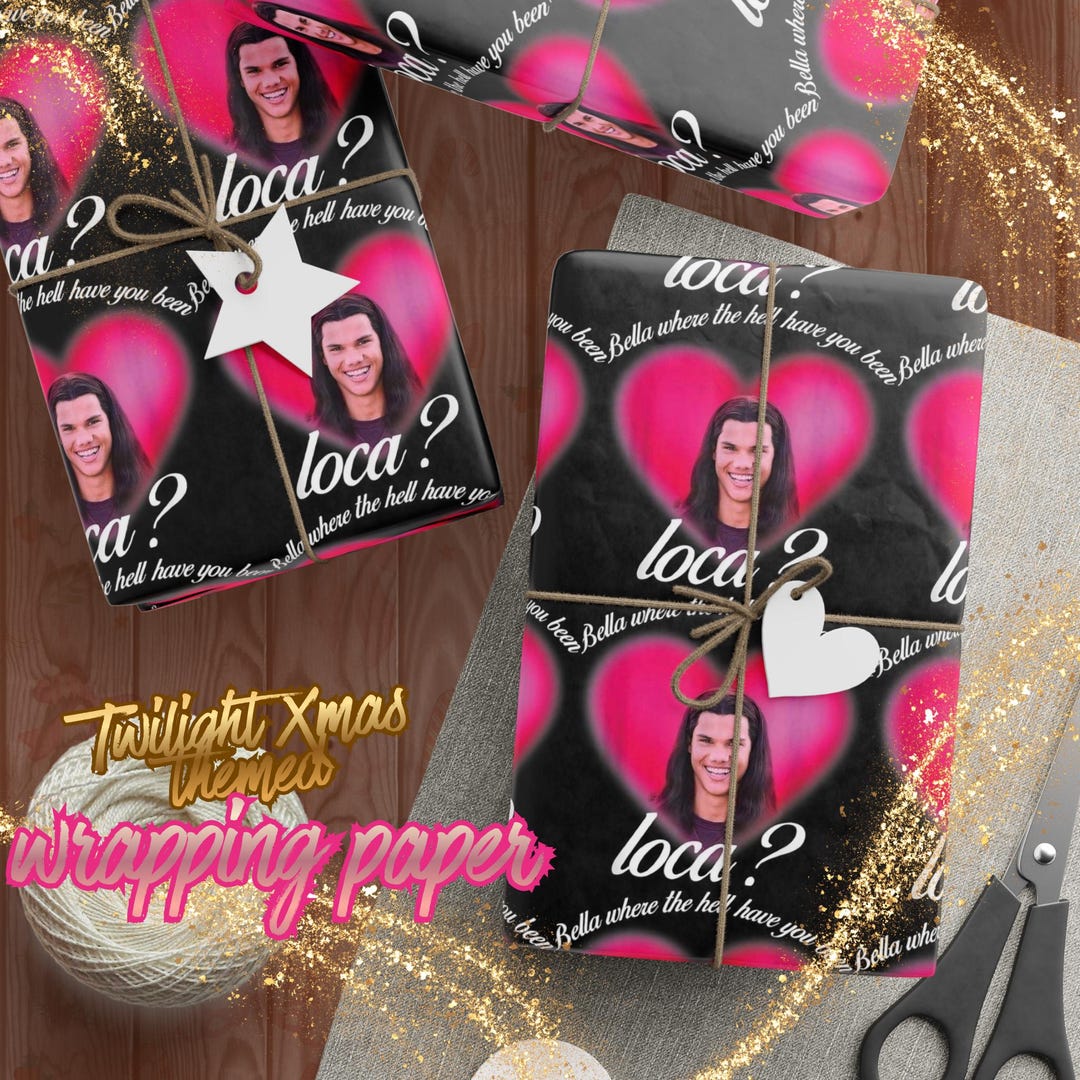 Funny Twilight Meme Jacob Black Wrapping Papers, Twilight Gift Wrap ...