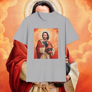 Keanu Reeves Saint T-Shirt, Unisex Tee, Softstyle Shirt, Celebrity Fan Clothing, Pop Culture Top image 3
