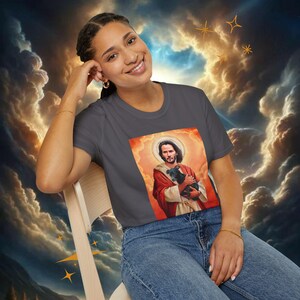 Keanu Reeves Saint T-Shirt, Unisex Tee, Softstyle Shirt, Celebrity Fan Clothing, Pop Culture Top image 4