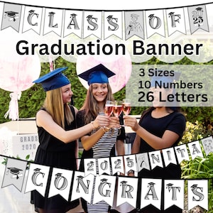 Personalized Graduation Banner 2025, Graduation Decorations Name Banner, Graduation Yard Sign, Graduation Backdrop, Custom Grad Party Decor