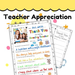 Lehrer Wertschätzung Woche Geschenke - Danke-Karte für Lehrer, Ausmalseite zum Ausdrucken, Geschenk für Lehrer, Lehrer Wertschätzung Superhelden