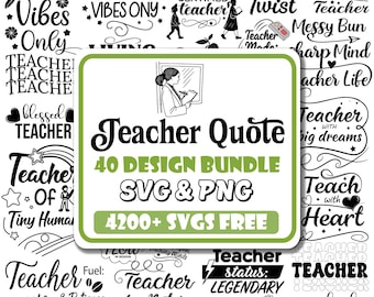 Teacher Quote SVG Bundle | Uplifting Classroom Designs (Digital Download)