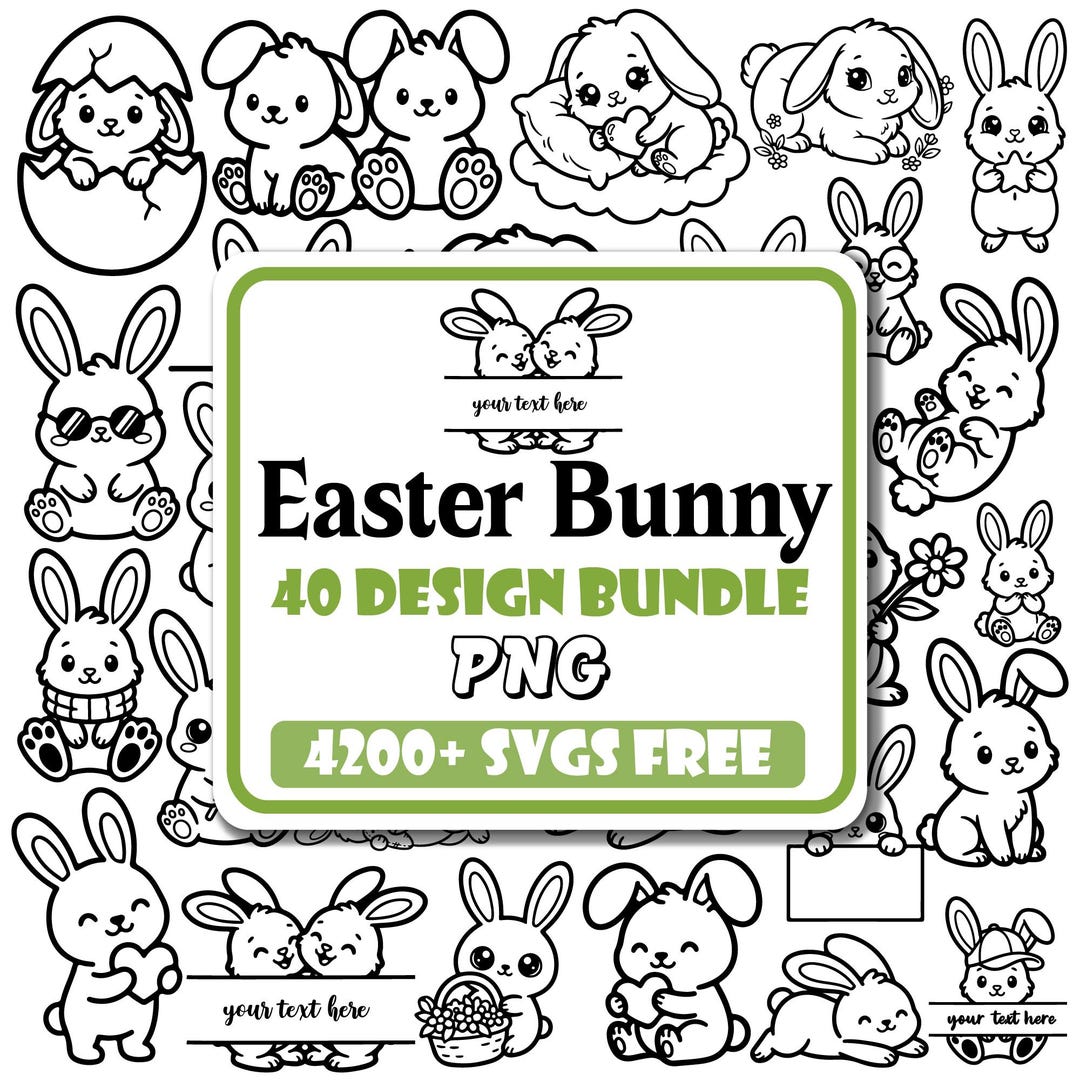 Easter Bunny Svg Bundle |happy Easter Svg |cute Bunny Svg |easter Bunny ...