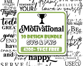Motivational SVG Bundle: Self Love & Affirmation Quotes (Digital Download)