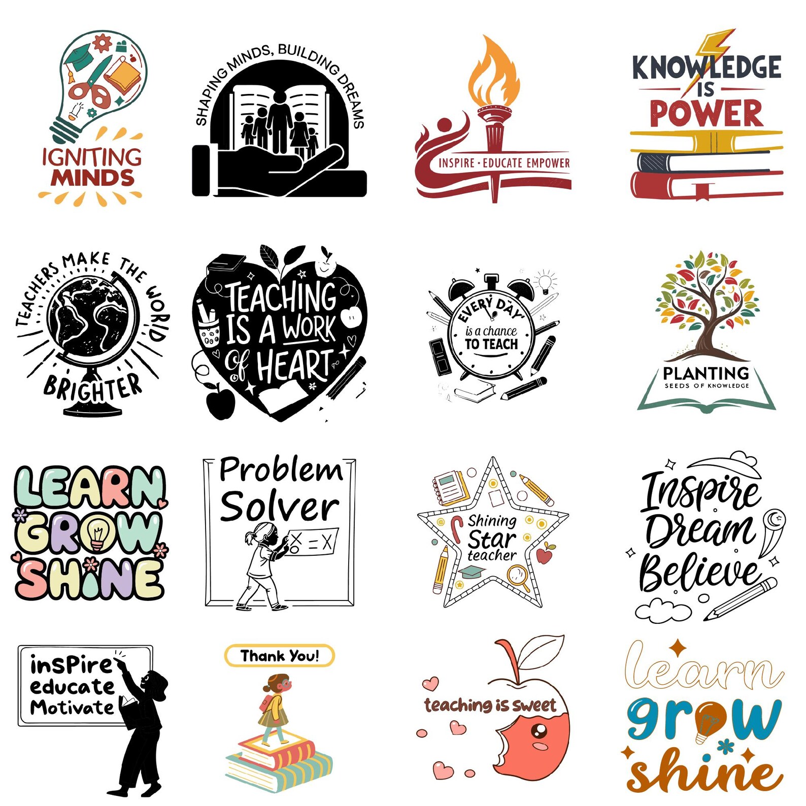 Teacher SVG Bundle: School Designs for Cricut & Silhouette (digital ...