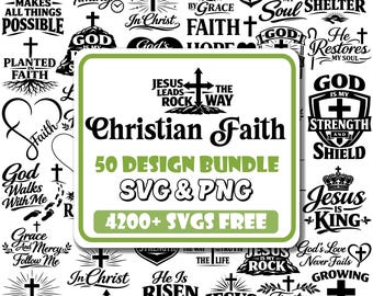 Paquete de SVG de fe cristiana / SVG religioso / SVG de bendición / SVG inspirador / SVG de citas cristianas / SVG de fe / SVG de Jesús / SVG de versículos bíblicos