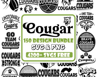 Cougar Animal Svg Bundle |Cougars Svg |Animal Svg |Cougars Png Bundle |Wild Animal Svg |Cougars Paw Svg |Animal Png |Mountain Lion Svg