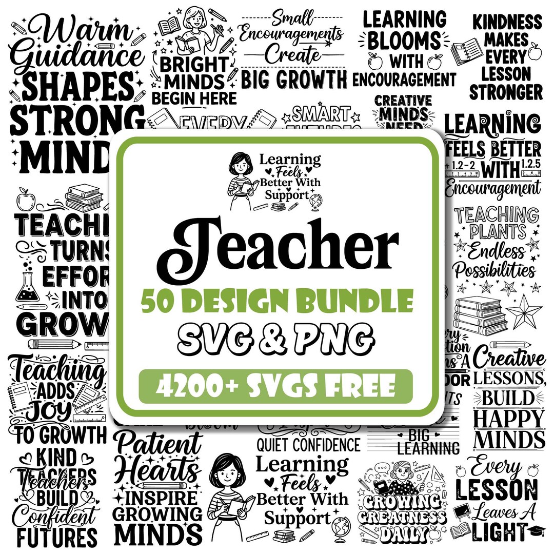 Teacher SVG Bundle: School & Appreciation Designs (digital Download) - Etsy