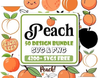 Peach SVG Bundle |Peach Silhouette Svg |Peach Quote Svg |Sweet Peach Vector |Fruit Svg |Cute Peach Svg |Summer Peach Svg |Season Fruit Svg