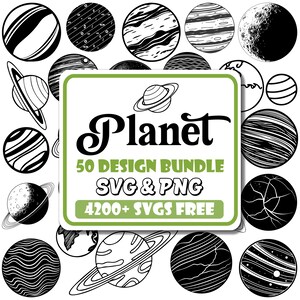 Planet SVG-paket | Rymdvektorgrafik (digital nedladdning)