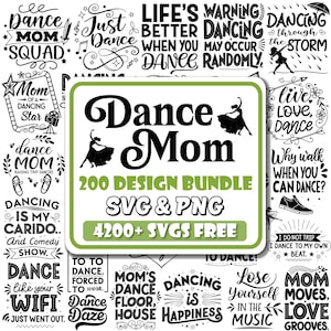 Dance Mom SVG Bundle: Retro Dance Designs (Digital Download)