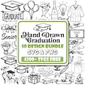 Hand Drawn Graduation SVG Bundle |Doodle Graduation Cap Svg |Senior Svg |Graduation Icons Svg |Graduation Party Svg |Graduation Elements Svg