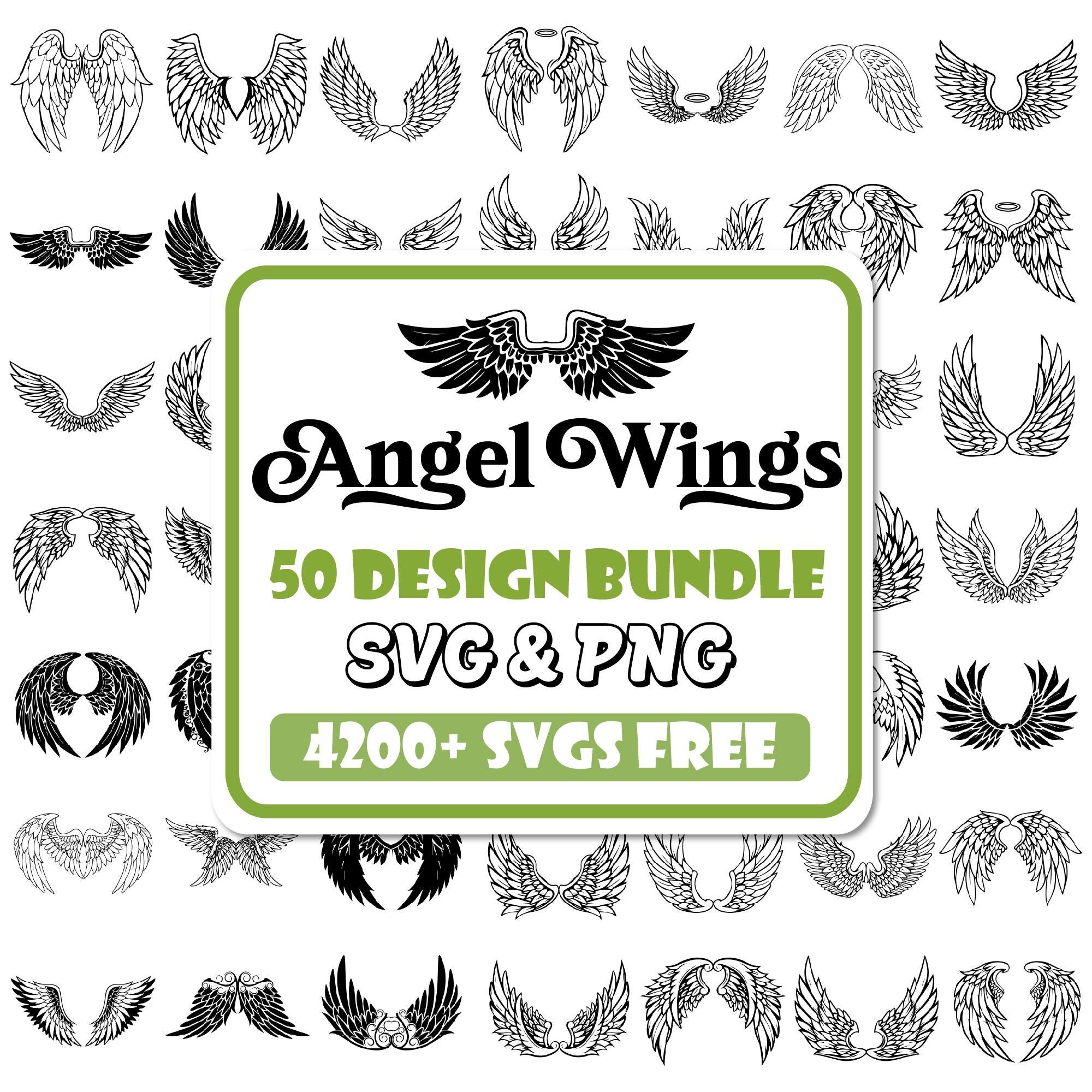 Angel Wings Svg Bundle | Angel Wings Png | Angel Wings Clip Art | Wings Cut File For Silhouette | Angel Wings Bundle | Wings Svg Png
