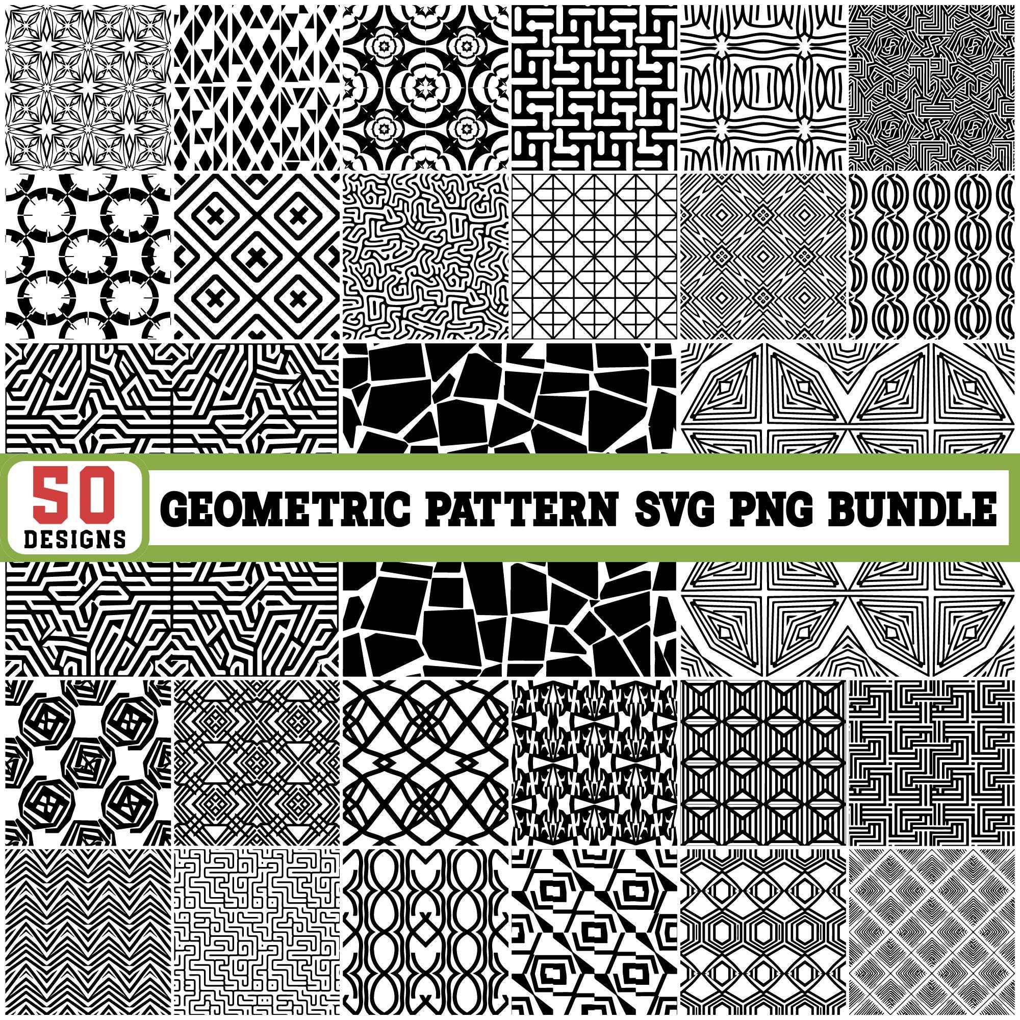 Geometric Seamless Pattern Svg Bundle |lines Geometric Svg |background ...