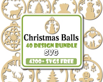 Christmas Balls Laser Cut SVG Bundle |Tree Ornament Svg |3D Ornament Svg |Festival Decor |Vintage Christmas Svg |Christmas Tree Decor Svg