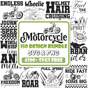 Motorcycle SVG Bundle: Biker Clipart for Cricut & Silhouette (Digital Download)