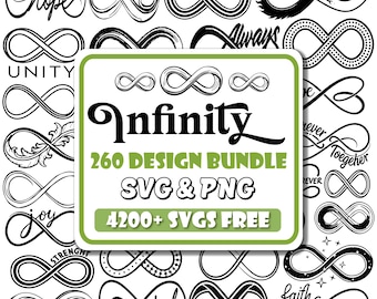 Infinity Love SVG Bundle | Forever, Heart Designs (Digital Download)