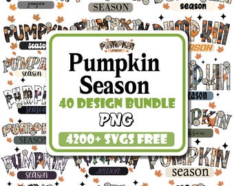 Pumpkin Season PNG Bundle: Autumn & Halloween Designs (Digital Download)