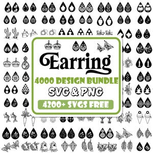 Leather Earring SVG Bundle: 4200+ Designs (Digital Download)