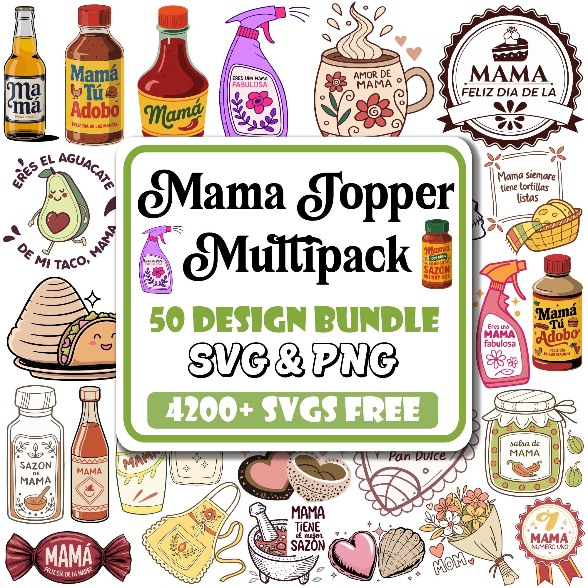 Mama Topper SVG Bundle: Mother's Day Designs (digital Download) - Etsy