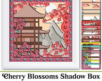 Floral Shadow Box SVG Bundle | Layered Shadow Box Design (Digital Download)