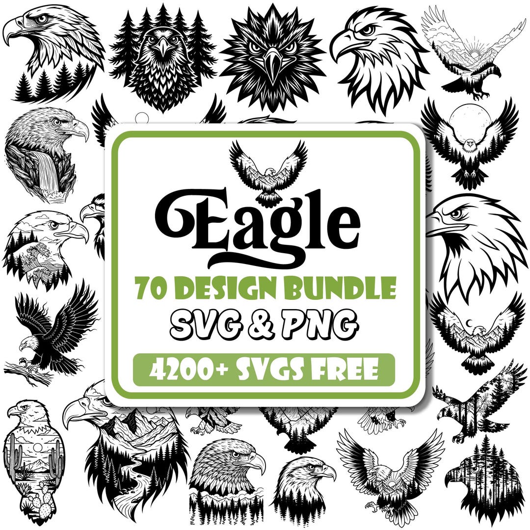Eagle SVG Bundle | 70 Bird Silhouette Designs (digital Download) - Etsy