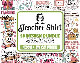 Teacher Shirt SVG Bundle | Back To School Designs (Digital Download)