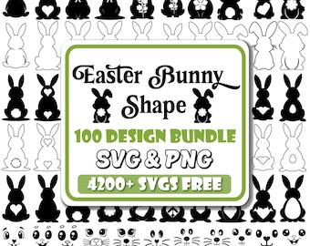 Easter Bunny SVG Bundle | Silhouette, Cricut (Digital Download)