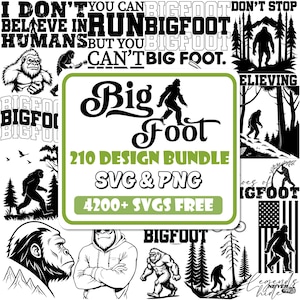 Bigfoot SVG Bundle: Sasquatch Sign, Camping & Hunting Designs (Digital Download)