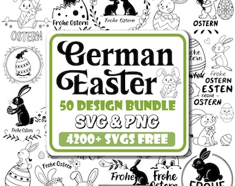 German Easter SVG Bundle: Rabbits & Sayings (Digital Download)