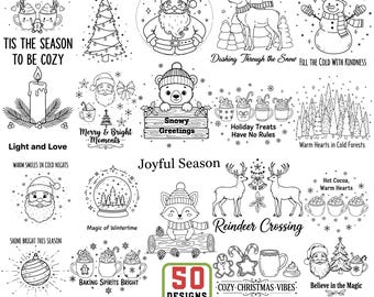 Christmas Cutting Board SVG Bundle | Farmhouse Kitchen Designs (Digital Download)