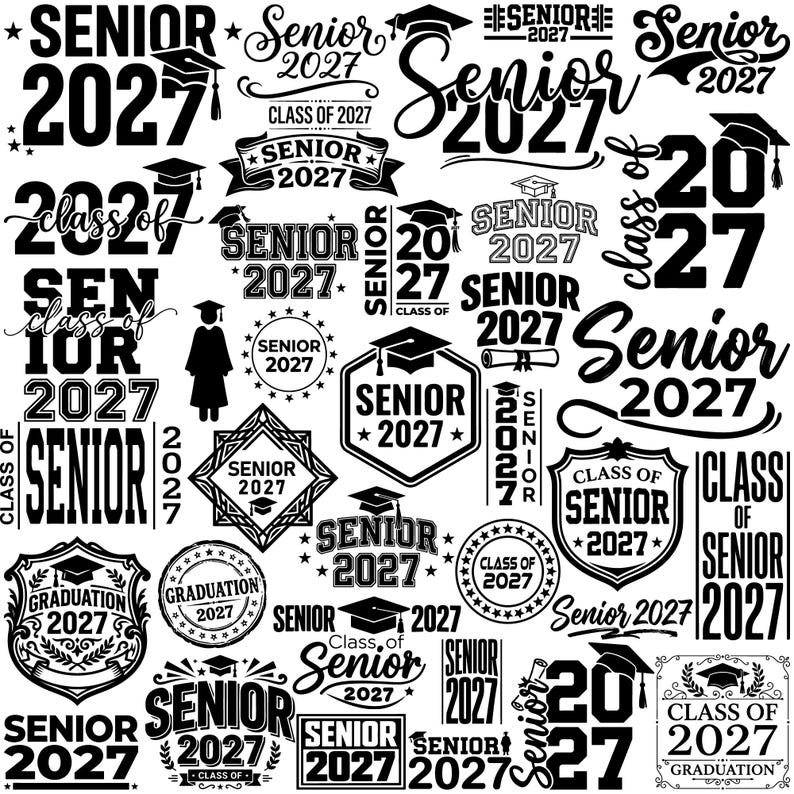 Senior 2027 SVG Bundle | Graduation Svg | Senior Class of 2027 Svg ...