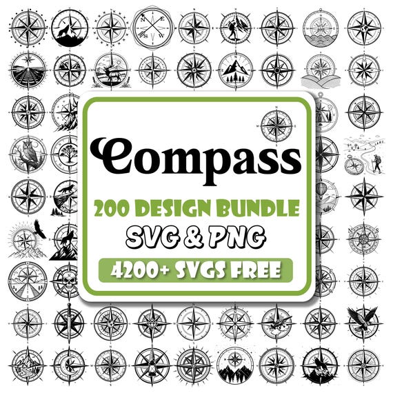 Vintage Compass SVG Bundle: Nautical & Adventure Designs (Digital Download)