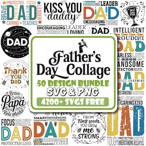 Father&#39;s Day Collage SVG Bundle |Dad Appreciation |Dad Love Svg |Dad Motivational Svg |Best Dad Svg |Father Quotes Svg |Dad Word Collage Svg