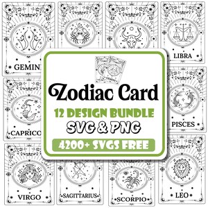 Zodiac Cards SVG Bundle |Starry Night Svg  |Spiritual Sign Svg |Sign Of Stars Svg |Astrology Svg |Horoscope Svg |Celestial Svg |Sky Sign Svg