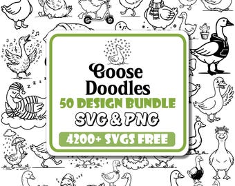 Pacchetto di disegni di oche in formato SVG / Oca divertente in formato SVG / Oca primaverile in formato SVG / Oca carina in formato SVG / Oca da festa in formato SVG / Animale carino in formato SVG / Oca estiva in formato SVG
