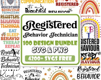 Registriertes Behaviour Techniker-Svg-Bundle | Rbts SVG | Bcba Datei | Behavioral Therapeut geschnitten Datei | Aba Therapeut geschnitten Datei | Verhaltensspezialist Svg