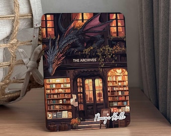 Fourth Wing Bookstore Kindle Case 2024, Vintage-Inspired Paperwhite 11th 6.8, Kindle Oasis, Colorsoft, Kobo Cover, Custom Name, Gifts idea