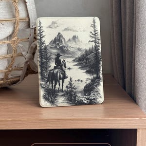 Long Live Cowgirl Kindle case, compatible with Paperwhite 11th Gen (6.8”), Kindle Oasis 11th Gen, and Kindle Colorsoft 7. Features a vintage-inspired design, auto wake/sleep function, and durable protection. Perfect as a unique gift for book lovers