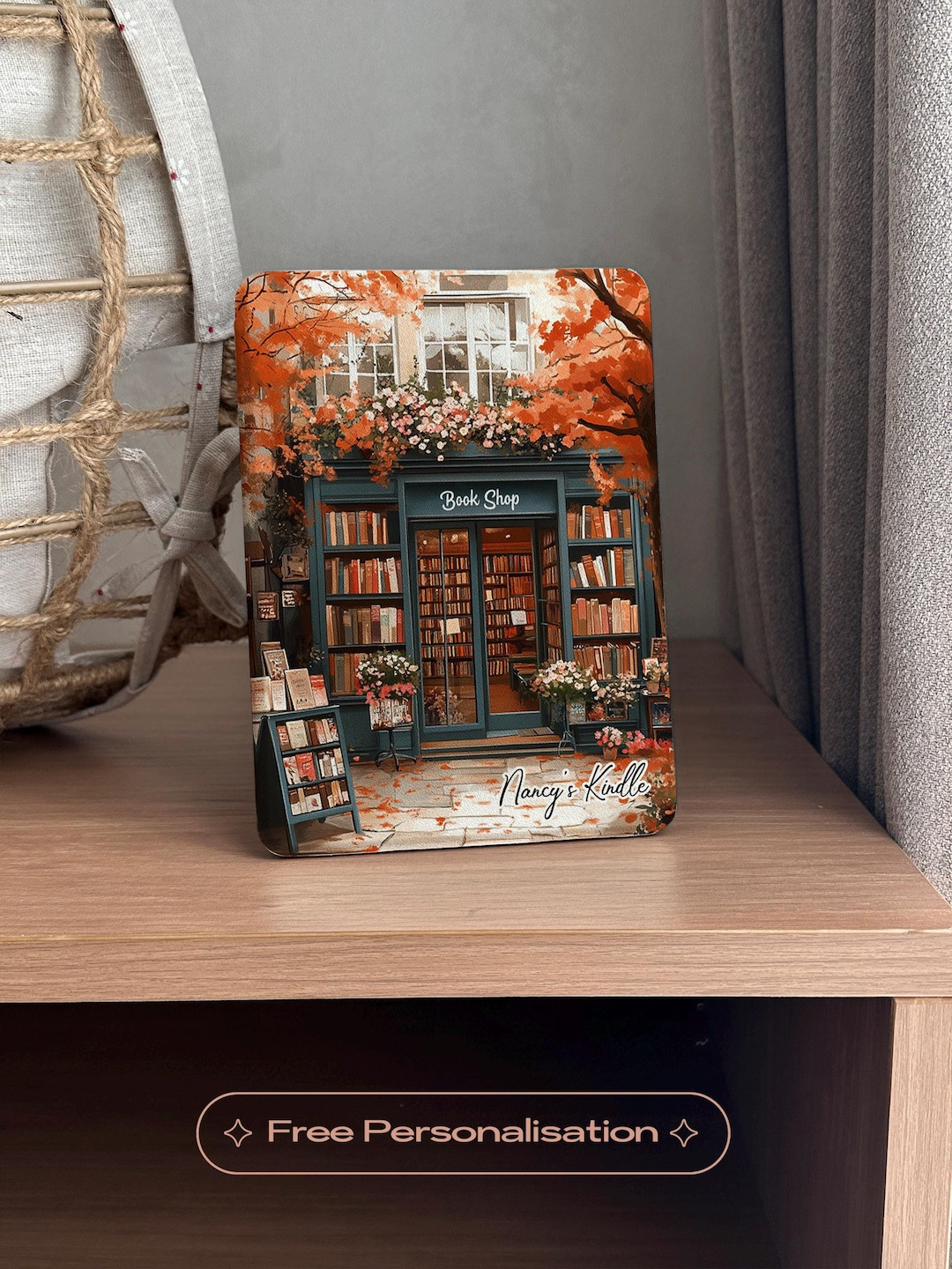vintage-bookshop-kindle-cover-personalized-paperwhite-case-auto-wake