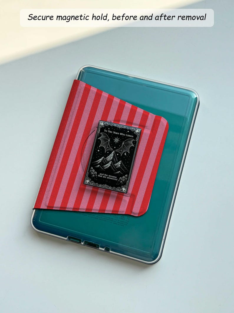 I'd Rather Be Reading Kindle Paperwhite Case with Strap, Red & Pink Bookish Cover for KoBo,Kindle Oasis, ColorSoft, Cute Gift for Book Lover image 7