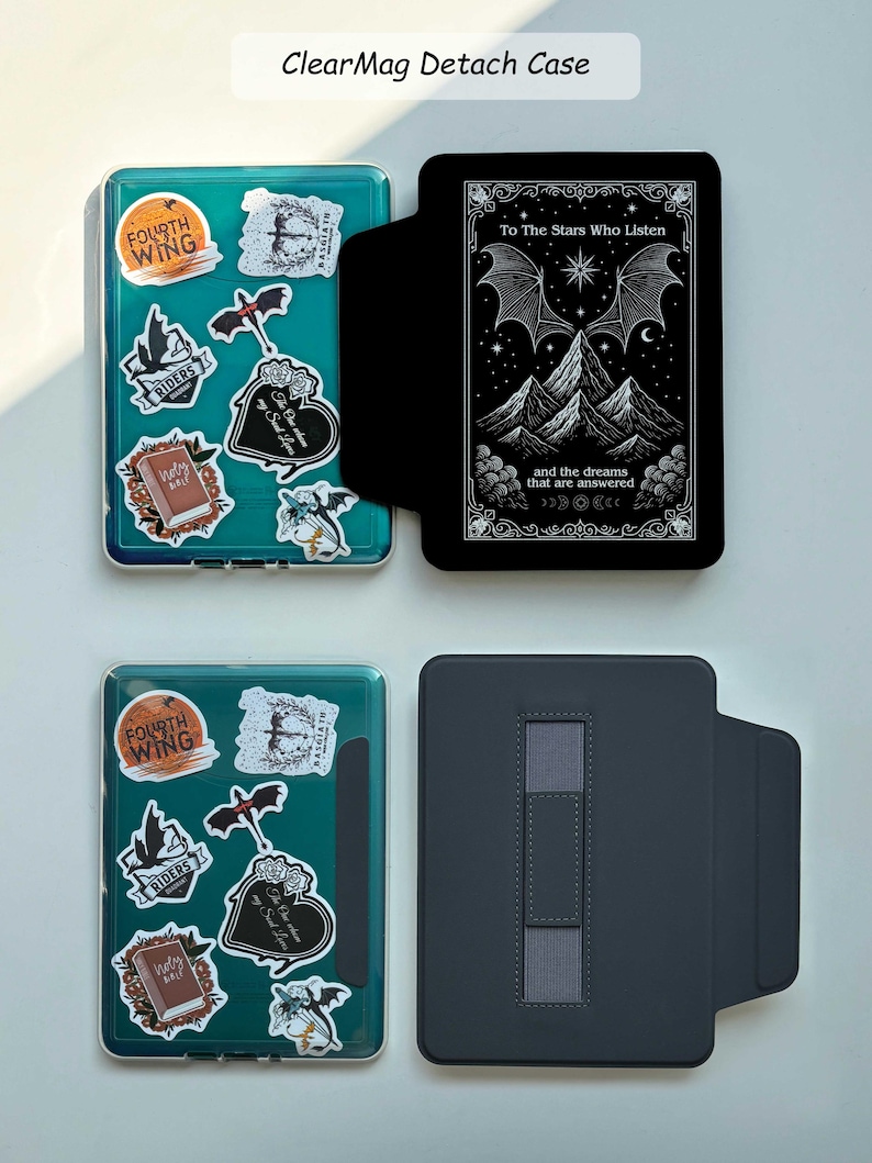 ACOMAF Kindle Hülle – Den Sternen die zuhören | Bookish Hülle für Kindle Paperwhite 12th Gen, Scribe, Oasis, ColorSoft, Kobo Hülle, Geschenkidee ClearMag Detach Case