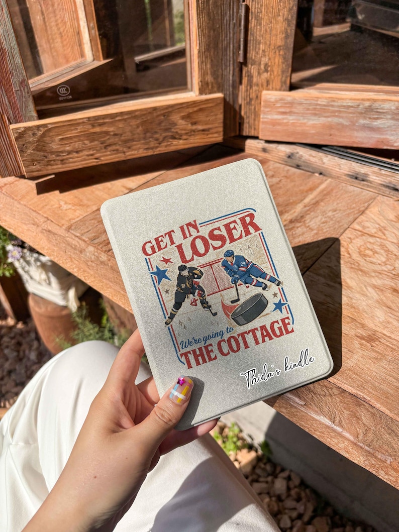 Get In Loser Kindle cover, Heated Rivalry Romance kindle case, Hockey rivals - Book Lovers, Kindle Scribe colorsoft, Kindle colorsoft image 1