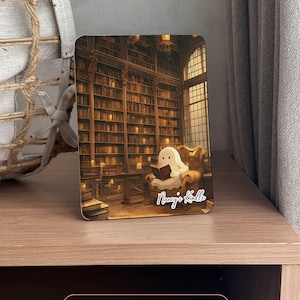 Il lettore fantasma in biblioteca Custodia per Kindle 2024, Paperwhite 11a generazione 6,8'', Kindle Oasis, Colorsoft, Custodia Kobo, Nome personalizzato, Idea regalo