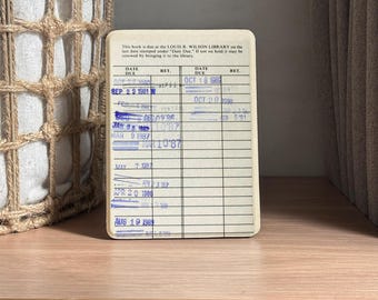 Vintage Library Card Kindle Case with Strap: Bookish Reader Gift