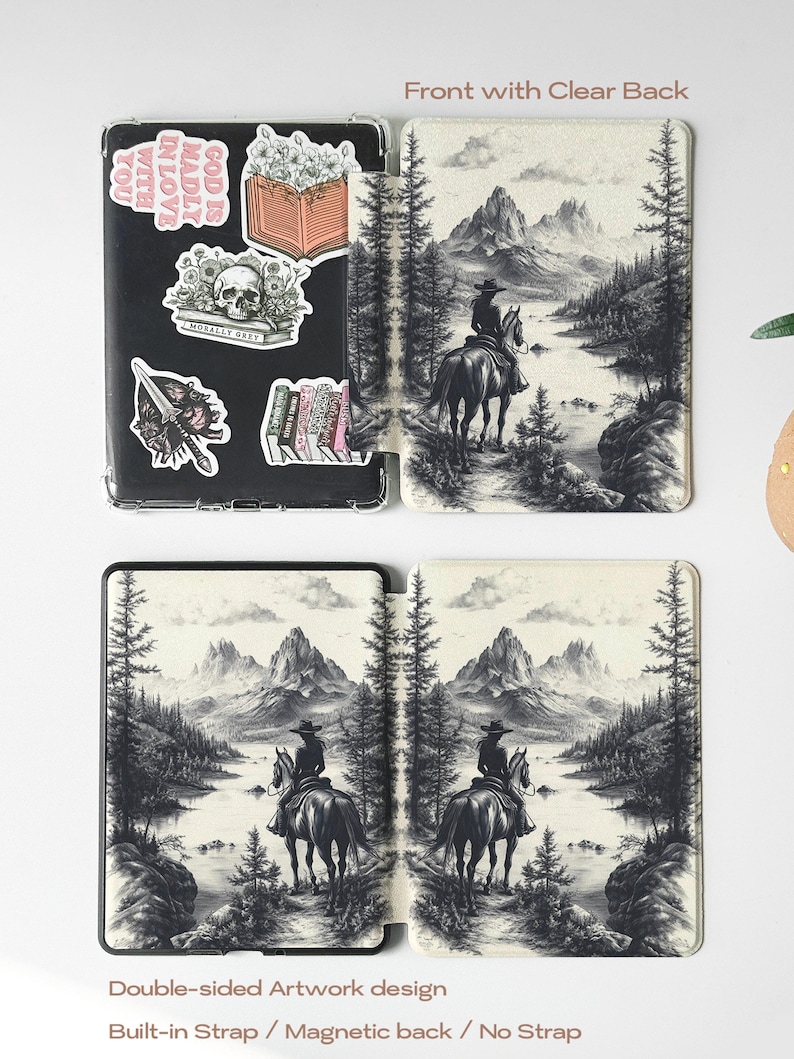 Long Live Cowgirl Kindle case, compatible with Paperwhite 11th Gen (6.8”), Kindle Oasis 11th Gen, and Kindle Colorsoft 7. Features a vintage-inspired design, auto wake/sleep function, and durable protection. Perfect as a unique gift for book lovers